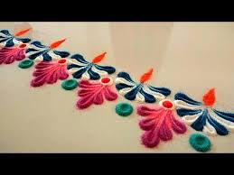 Easiest Rangoli Border For Diwali Deepawali Border Rangoli Rangoli By Shalini Youtube Free Hand Rangoli Design Rangoli Designs Flower Rangoli Borders
