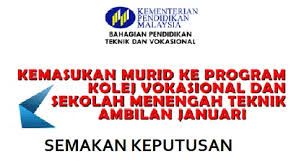 Calon menduduki pentaksiran kemasukan sekolah khusus (pksk) kpm. Semakan Keputusan Kolej Vokasional Smt 2018 Online Mysemakan