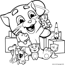 Kids baby children nursery toddler juniors learn colors with talking tom rainbow colours. Baby Talking Tom Coloring Pages Printable Coloring Home