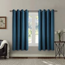Pair of deep sangrine orange velvet drapes with contrasting navy blue trim. Singinglory Blue Velvet Curtains Pair 66x72 Drop Thermal Insulated Heavy Eyelet 2 Panels With Tiebacks For Bedroom Navy Blue 66x72 Buy Online In Aruba At Aruba Desertcart Com Productid 109729652