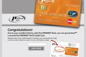 Building your credit history starts here. Www Mysecondcard Com First Premier Bank Second Card