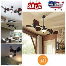 How to install a dual ceiling fan & light dimmer switch. Double Ceiling Fan Twin Harbor Breeze Ii Outdoor Downrod Oil Rubbed Bronze 74 Ebay