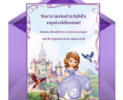 Sofia the first free online invitation templates. Sofia The First Party Online Invitation Disney Family