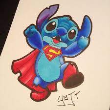 7 stitch uit lilo & stitch. Adorable Superman Stitch Drawing By Danielyoji With Their Chameleon Pens Lilo Liloestitch Superman Sup Disney Tekenen Disney Schilderijen Disney Schetsen