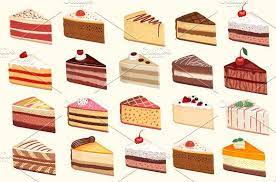 Cake Slice Collection By Natalka Dmitrova On Creativemarket Food Dessert Delicious Strawberry Fruit Illustrati Dessert Book Desserts Drawing Cartoon Cake