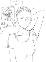 shave 06 by lez chan anime haircut black and white portraits hair art