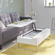 11 Tables Basses Relevables Pour Optimiser L Espace Du Salon Table Basse Blanche Table Basse Relevable Table Basse Transformable