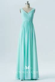 Pleated Aqua Chiffon Sleeveless V Neck Bridesmaid Dress In 2020 Teal Bridesmaid Dresses Aqua Bridesmaid Dresses Empire Waist Bridesmaid Dresses