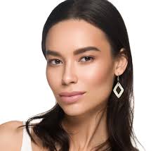 Modern 10th Anniversary Gift for Wife Genuine Micro Diamond Earrings With  Hammered Sterling Silver Diamond Shape Dangles