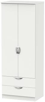 Antique tall wardrobes,cheap tall wardrobes,tall tall wardrobes with drawer. Camden Light Grey 2 Door 2 Drawer Tall Wardrobe Cfs Furniture Uk