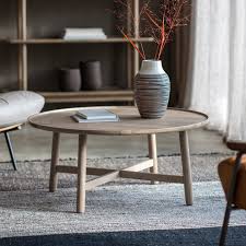 Holborn round oak and black metal coffee table furniture choice. Kingham Round Coffee Table Grey My Vintage Home
