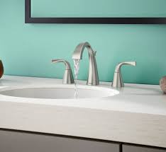 Kitchen sink faucets at lowe's moen oxby. Moen Oxby Spot Resist Brushed Nickel 2 Handle Widespread Watersense Bathroom Sink Faucet With Drain Lowes Com Bathroom Sink Faucets Sink Faucets Faucet