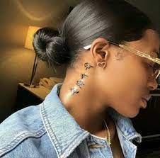 Butterfly neck tattoo butterflies make adorable neck tattoos for women, in addition to representing transformation, beauty, and freedom. Female Womens Side Neck Tattoos Words Novocom Top