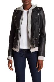 Doma Biker Jacket With Detachable Hood Nordstrom Rack