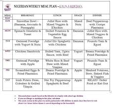 Meal Planning For The Nigerian Woman Meal Plan For Toddlers Meal Planning Meal Planning Help