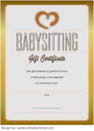 7+ concepts editorial which is sorted within gift, appreciation certificate, babysitter and posted at august 6, 2019. Babysitting Gift Certificate Template 6 Free Gift With Regard To 7 Babysitting Gift Certificat In 2021 Gift Certificate Template Gift Certificates Babysitting Coupon