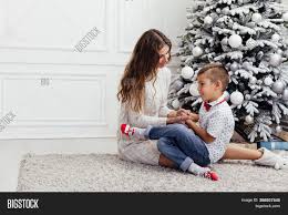 Moms are definitely the best, and it is important to show them how much they are appreciated and loved. Mom Son Christmas Tree Image Photo Free Trial Bigstock