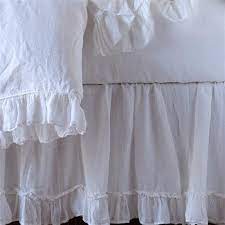 Shop for white queen bed skirt online at target. Bella Notte Linen Whisper French Country White Bed Skirt Full Queen Queen Kathy Kuo Home