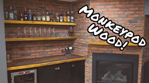 The older style support bracket they use on they larger shelves is far superior. Live Edge Bar Top And Floating Shelves Man Cave To The Max Youtube