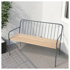 Ikea Prastholm Bench With Backrest Outdoor Upholstered Swivel Chairs Outdoor Chairs Furniture