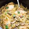 Chicken thighs are more flavorful and juicier than chicken breasts, and they hold up better in the crock pot. 1