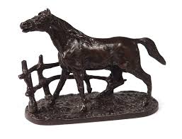 A sculpture titled 'running free (small bronze horse/equine sculpture)' by artist lorne mckean in the category racehorse sculpture. Small Bronze Sculpture Horse Pierre Jules Animal Lead Miniature Xix