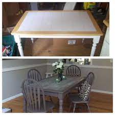 Ceramic tile has different physical properties and advantages like water absorption, scratch resistance, stain resistance, frost resistance, etc. Refurbished Tile Table Ceramic Gray Wood Tile Inlay Table Color Is Sw Driftwood Tile Table Dining Table Makeover Diy Kitchen Table