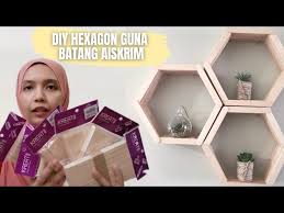 Diy crafts tutorials for beginners for boys and girls. Diy Hexagon Guna Batang Aiskrim Youtube