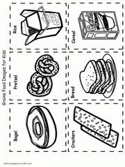 Twenty good cupcakes to color without waiting. Healthy Food Coloring Pages Food Groups