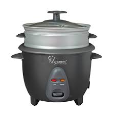 To use the pot, you put your desired amount of rice and water into the pot, bring it to a boil, and then cover it with the insert and the lid. La Gourmet 0 6l Rice Cooker Cookware Pots And Pans Cooking Utensils Kitchen Appliances Bakeware