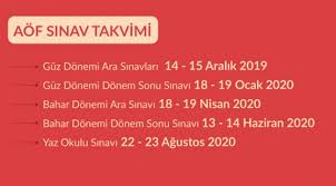 Anadolu üniversitesi açıköğretim aöf bahar dönemi sınavları iptal edildmi? 2019 2020 Aof Sinav Takvimi Aciklandi Egitim Batman Gundem