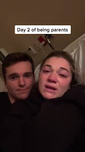 We both didn’t cry at the birth since we were in shock #mattandabby  #beingparents