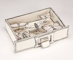 Butterfly Drawers Ceramic Sculpture Ceramic Art Matchbox Art