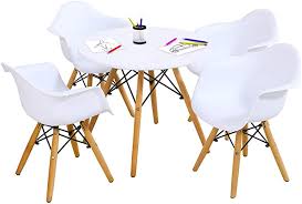 Amazon Com Costzon Kids Mid Century Modern Style Table Set Kids Table And Chair Set Round Table In 2020 Kids Table Chair Set Kids Dining Table Kids Table And Chairs