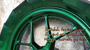 Motor drag beat warna hijau toska : Cat Pelek Pakai Sapporo Xiralic Green Ultimate Youtube