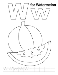 From parents.com parents may receive compensation when you click through and purchase from links contained on this website. W For Watermelon Coloring Page With Handwriting Practice Kids Handwriting Practice Alphabet Coloring Pages Preschool Coloring Pages