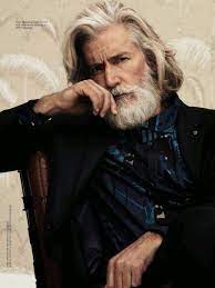 Fotografiya Grey Hair Men Long Hair Styles Men Mens Hairstyles With Beard