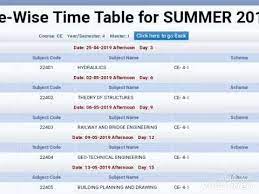 Msbte Time Table 2019 Youtube