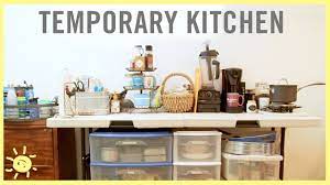 1 8 Tips To Survive In A Temporary Kitchen Youtube Remodeling Hacks Diy Kitchen Remodel Diy Kitchen Renovation