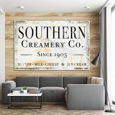 Southern Creamery Vintage Sign Farmhouse Sign Canvas Art Wall Decor Canvas Art Wall Decor Farmhouse Wall Decor Southern Wall Decor