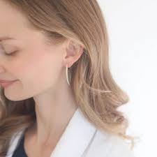 Oval Diamond Earrings by Robin Haley