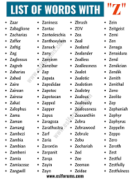 5 · zaddy · zafus · zaire · zakah . Words That Start With Z Useful List Of 300 Words With Z Best Scrabble Words Good Vocabulary Words Writing Words