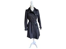 Ralph Lauren Kent Skirted Trench Black Cotton Ref 176313 Joli Closet