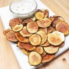 Low Carb Zucchini Chips Recette Avec Images Frites De Courgettes Encas Sains Chips De Courgette