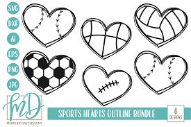 Download Sports Hearts Outline Svg Bundle Graphic By Morgan Day Designs Creative Fabrica PSD Mockup Templates