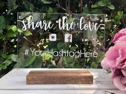Acryl Schild Stand Holz Halter Glas Hashtag Fur Hochzeit Instagram Zeichen Social Media Facebook Snapchat Instagram Wedding Sign Wedding Hashtag Wedding Signs
