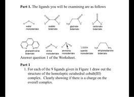 Ligands with more than one bonded atom are called polydentate or multidentate. Part 1 The Ligands You Will Be Examining Are As Chegg Com