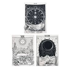 Bleum Cade Tarot Tapestry The Moon The Star The Sun Tapestry Medieval Europe Divination Tapestry Wall Hanging Tapestries Mysterious Wall Tapestry For