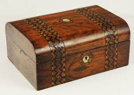 Inlaid Antique Box Probably English Mid 19th Century Antique Wooden Boxes Wooden Boxes Vintage Jewelry Box