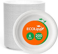Amazon.com: ECOLipak 6 Inch Disposable Compostable Small ...